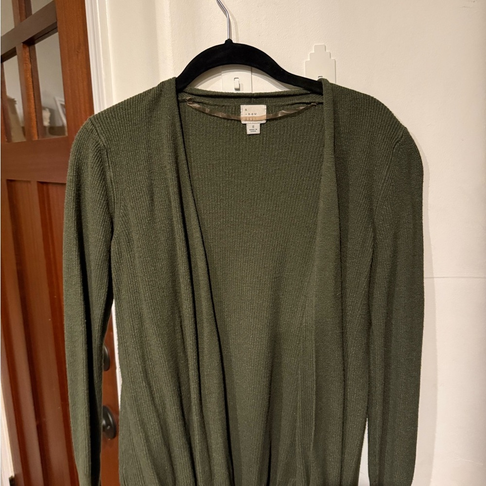 a new day Olive Green Open-Front Women's Cardigan